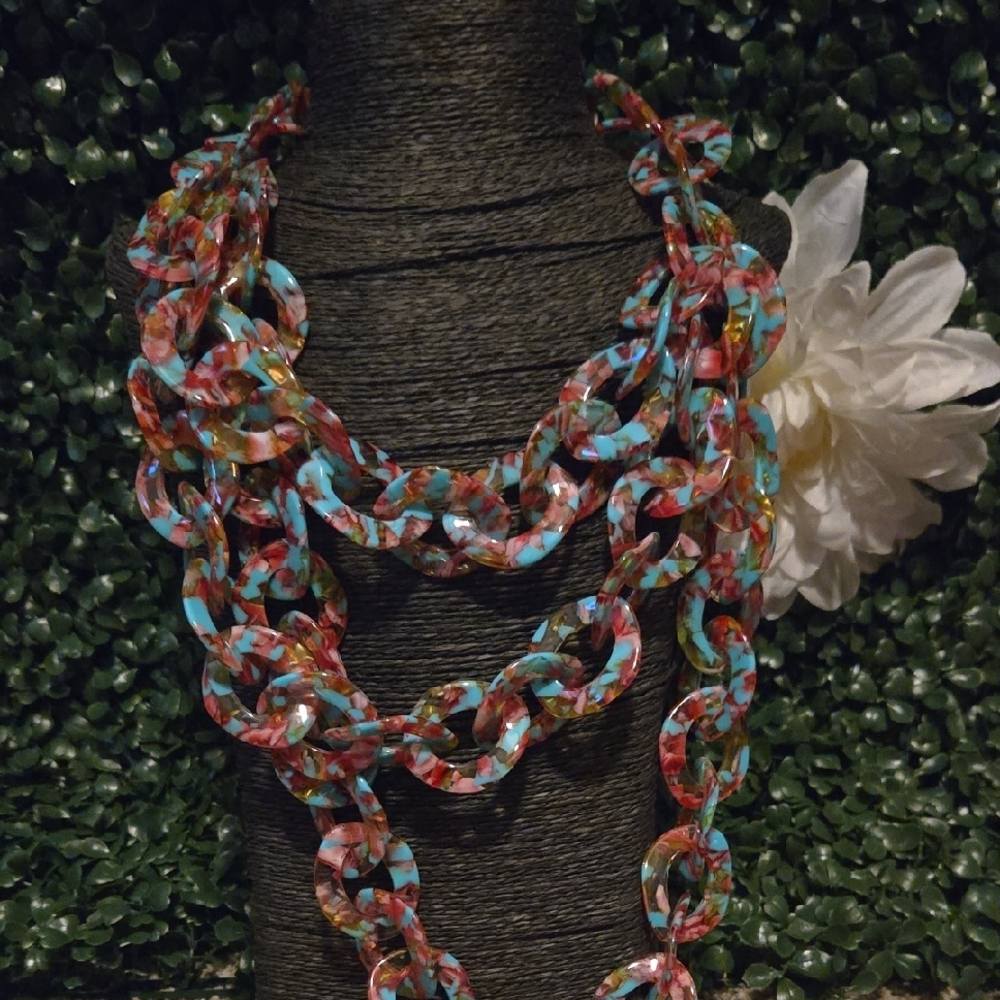 Colorful Chain Link Necklace